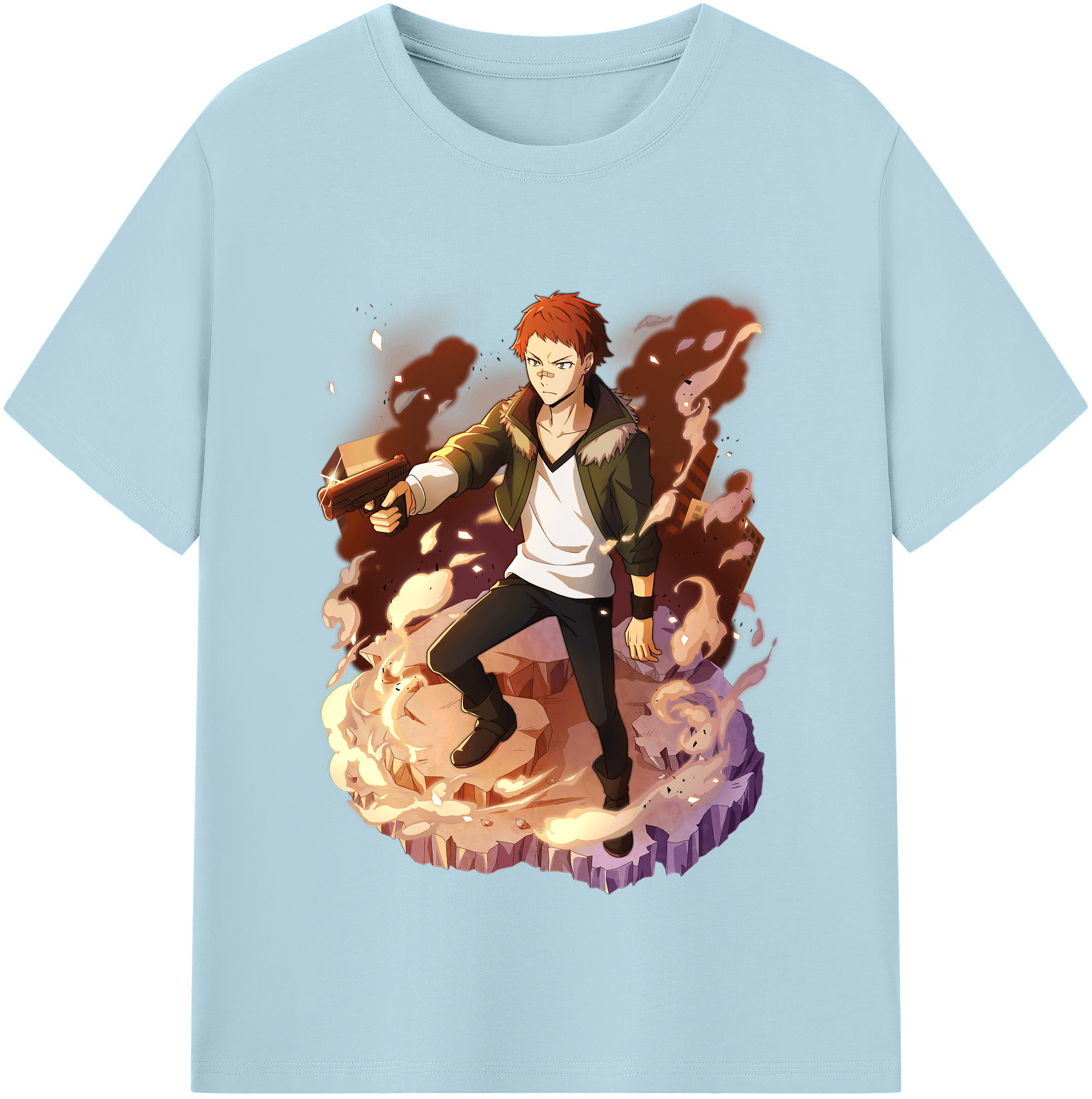 （画像用） 文豪ストレイドッグス Bungo Stray Dogs 綿100％半袖Tシャツ（フロントプリント）
